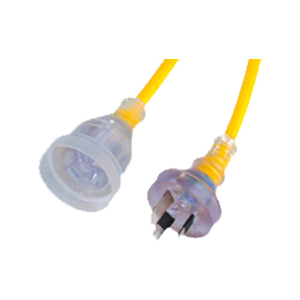 FS-3D~FS-3E Australia full transparent plug extension cord saa certified power cord