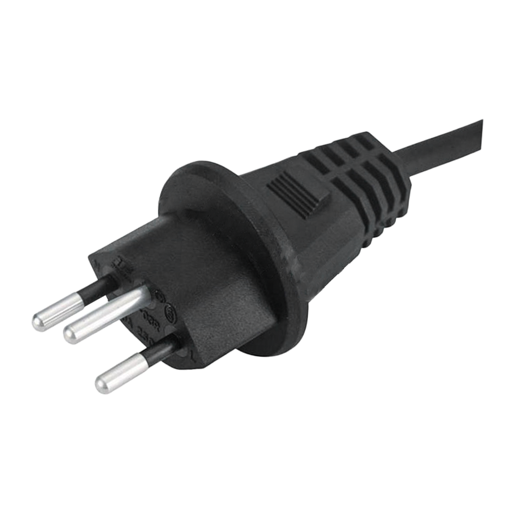 JF03-R Swiss three-core flat plug special-shaped plug Swiss certified power cord details