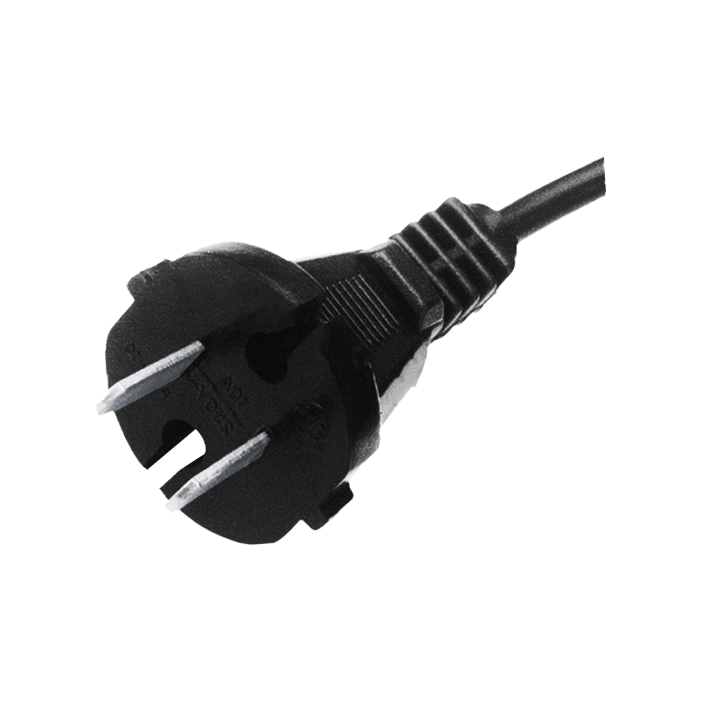 PBB-10 China two-core single-phase two-pole non-removable 10A round plug CCC certified power cord details