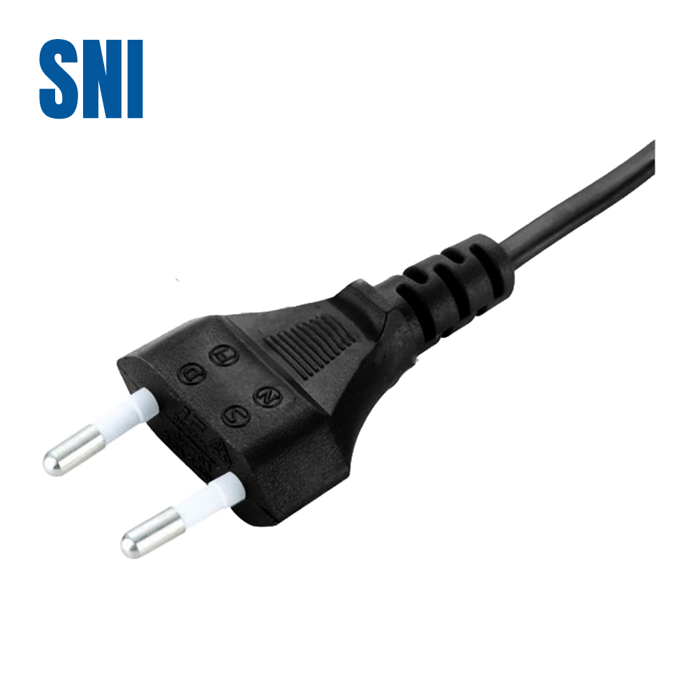 JF-01 Indonesia two-core two-pole flat plug SNI Indonesia certified power cord details